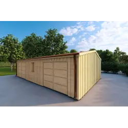 Garage doppio indipendente con ripostiglio personale 9.6x6.4 44/100/40 Cladding, fronte lato destro