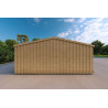 Garage di legno doppio indipendente con ripostiglio personale 9.6x6.4 44+100+40 Cladding, lato sinistro
