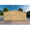 Garage di legno doppio indipendente con ripostiglio personale 9.6x6.4 44+100+40 Cladding, lato destro