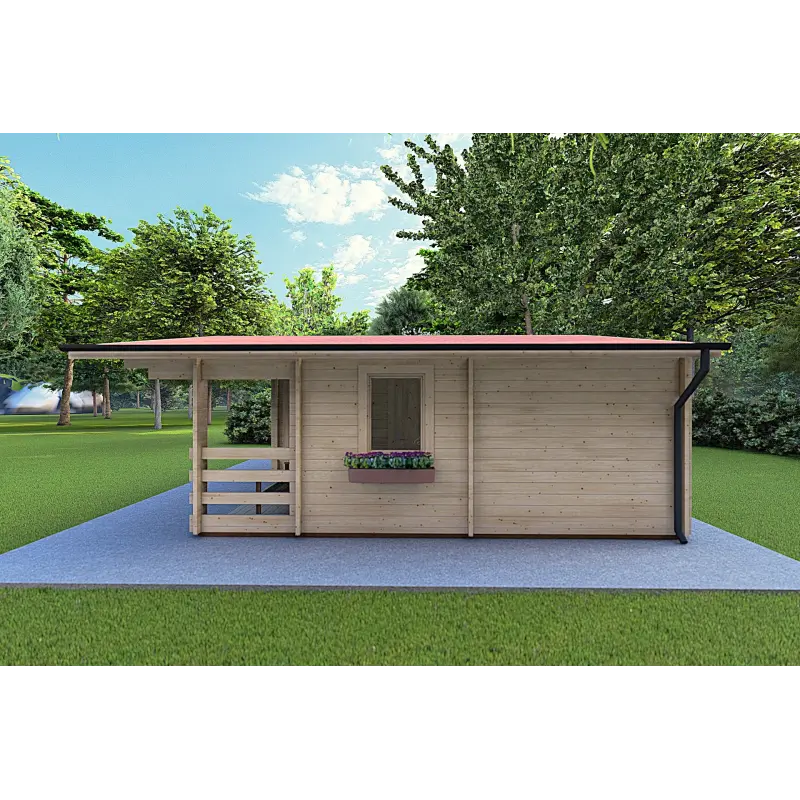 Casa in legno ELBA 6x6 44 mm, lato destro