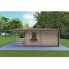 Casa in legno ELBA 6x6 44 mm, lato destro