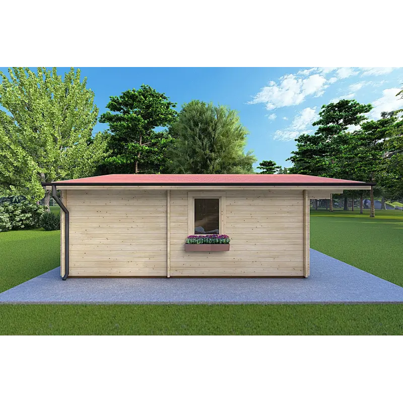 Casa in legno ELBA 6x6 44 mm, lato sinistro