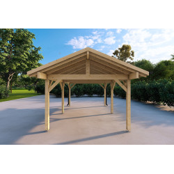 Tettoia in legno 3.2x4.4, vista frontale