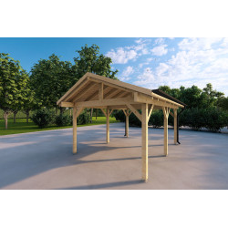 Tettoia in legno 3.2x4.4, fronte lato destro