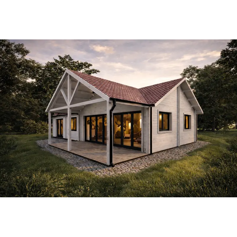 Casa prefabbricata 95 m² AGNESE 44/140/44 mm, modello chiaro