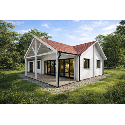 Casa prefabbricata 95 m² AGNESE 44/140/44 mm, modello bianco