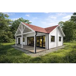 Casa prefabbricata 95 m² AGNESE 44/140/44 mm, modello bianco