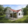 Casa prefabbricata 95 m² AGNESE 44/140/44 mm, modello bianco