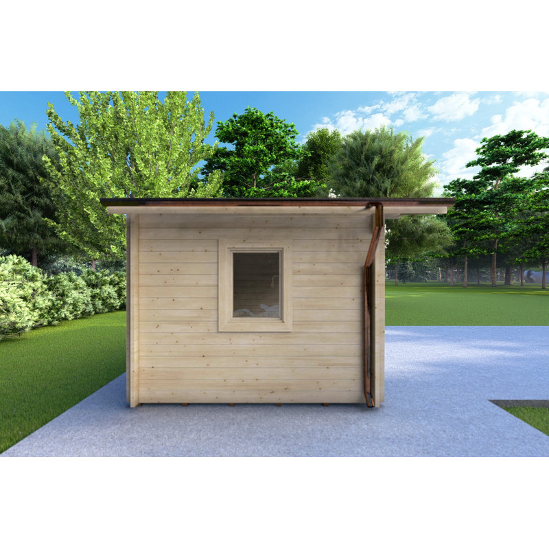 Casetta da giardino ALLEGRA 5x3 44mm, lato sinistro