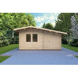 Casetta da giardino ALLEGRA 5x3 44mm, vista frontale
