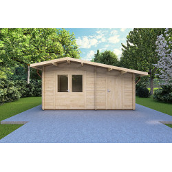 Casetta da giardino ALLEGRA 5x3 44mm, vista frontale