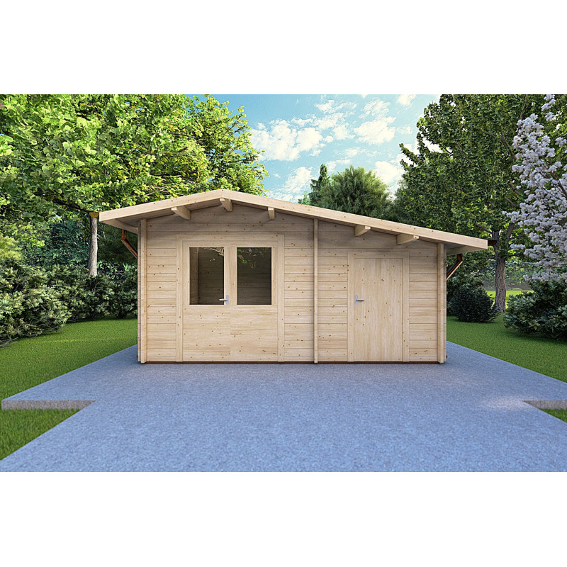 Casetta da giardino ALLEGRA 5x3 44mm, vista frontale