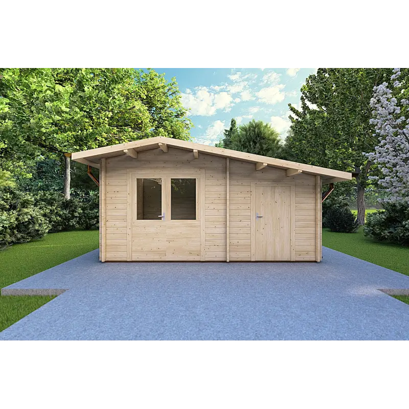 Casetta da giardino ALLEGRA 5x3 44mm, vista frontale