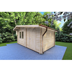 Casetta da giardino ALLEGRA 5x3 44mm, fronte lato destro