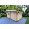 Casetta da giardino ALLEGRA 5x3 44mm, fronte lato destro