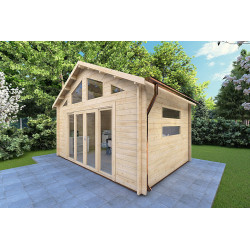 Casetta da giardino VIVIENNE 5x3, 44mm, fronte lato destro