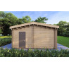 Casa prefabbricata in legno con garage CLOE 114 m² 44/140/44 mm, lato destro