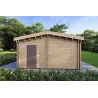 Casa prefabbricata in legno con garage CLOE 114 m² 44/140/44 mm, lato destro