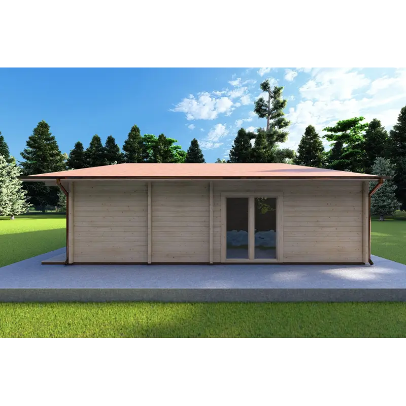 Casa di legno NATALIA 12x8, 68mm, lato destro