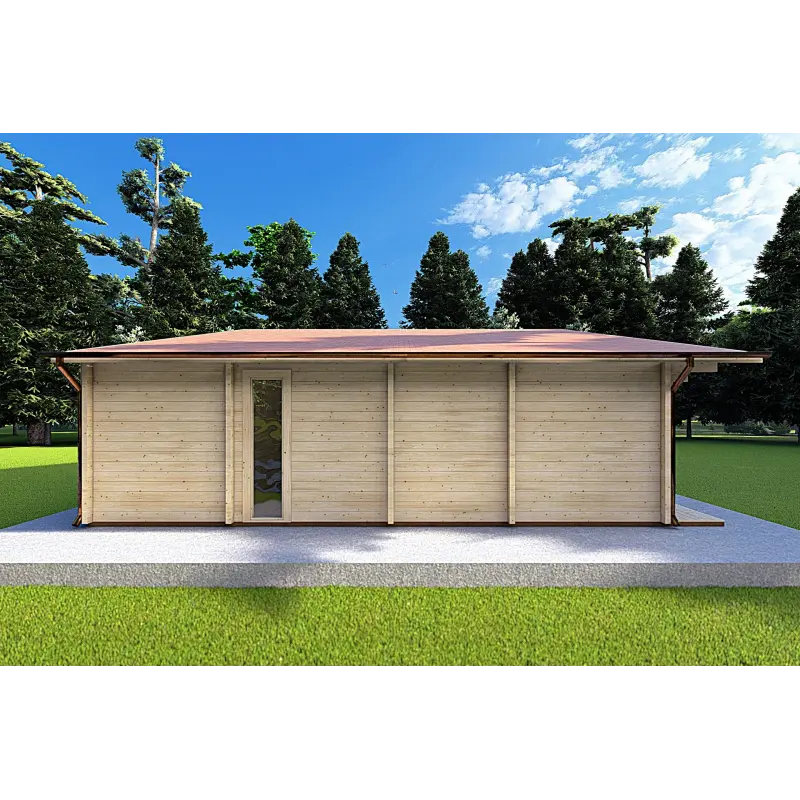 Casa di legno NATALIA 12x8, 68mm, lato sinistro