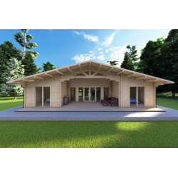 Casa di legno NATALIA 12x8, 68mm, vista frontale