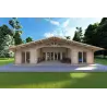 Casa di legno NATALIA 12x8, 68mm, vista frontale