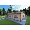 Casa in legno ROSALIA 12x8, 68mm, fronte lato destro