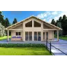 Casa di legno ASPEN 10x8 68mm, vista frontale