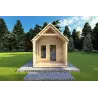 Casetta in legno NINA 6x3 44mm, vista frontale