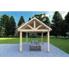 Pergola di legno 3x3, lato sinistro