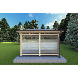 Gazebo di legno 4x4 OLIVIA, lato A