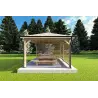 Gazebo di legno 4x4 OLIVIA, vista frontale