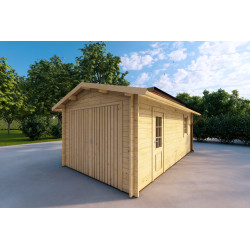 Garage in legno 3x6, 40mm, fronte lato destro