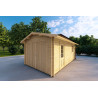 Garage in legno 3x6, 40mm, fronte lato destro
