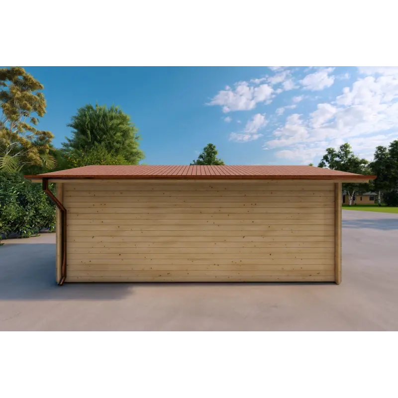Garage in legno 3x6, 40mm, lato sinistro