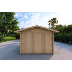 Garage in legno 3x6, 40mm, vista frontale