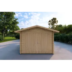 Garage in legno 3x6, 40mm, vista frontale