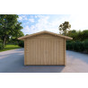 Garage in legno 3x6, 40mm, vista frontale