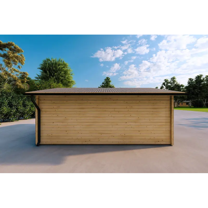 Garage di legno 5x4, 40mm, lato sinistro