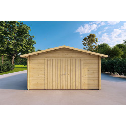 Garage di legno 5x4, 40mm, vista frontale