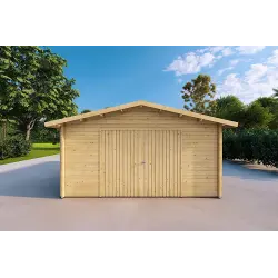 Garage di legno 5x4, 40mm, vista frontale