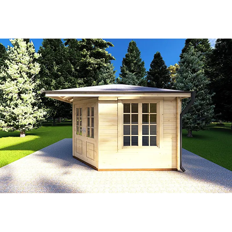 Casetta in legno KARIN 3.5x3.5, 40 mm, lato destro