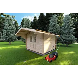 Casetta da giardino SALLY 3x3, 40mm, fronte lato destro