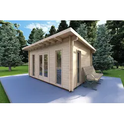 Casa in legno da giardino MICHELLE 5x3, 40mm, fronte lato destro