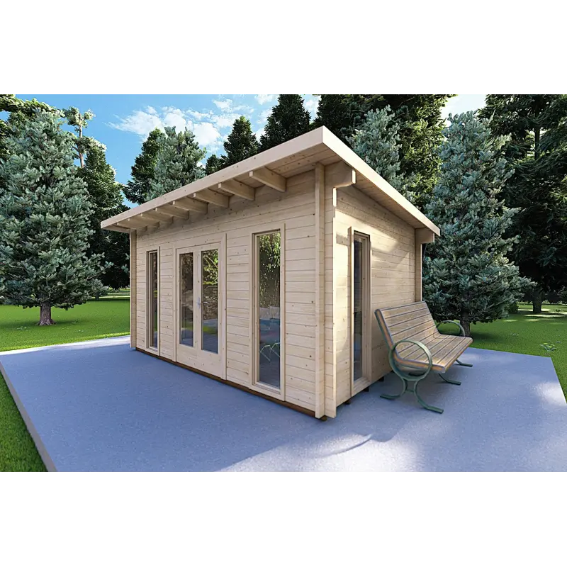 Casa in legno da giardino MICHELLE 5x3, 40mm, fronte lato destro