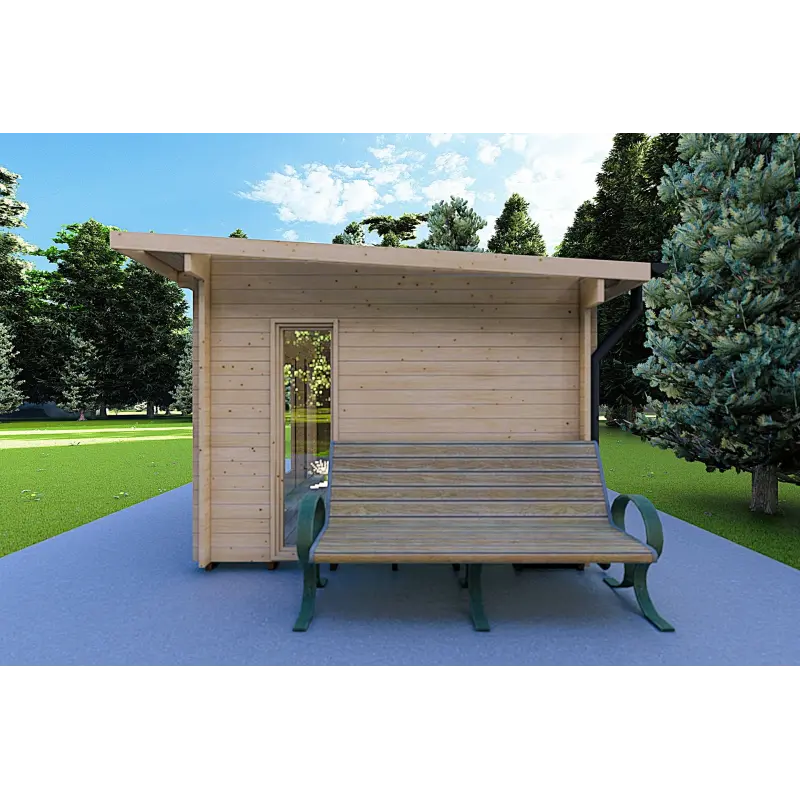 Casa in legno da giardino MICHELLE 5x3, 40mm, lato destro