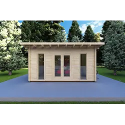 Casa in legno da giardino MICHELLE 5x3, 40mm, vista frontale
