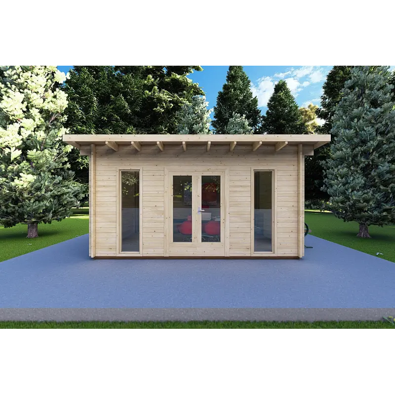 Casa in legno da giardino MICHELLE 5x3, 40mm, vista frontale