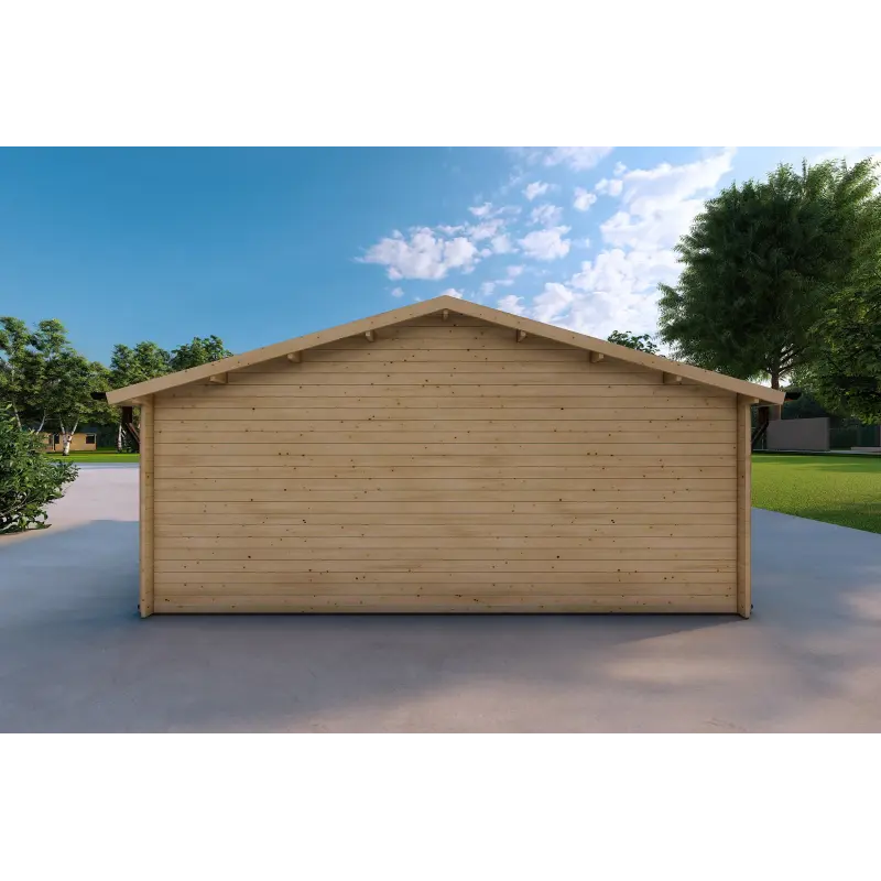 Garage in legno doppio 30 m², 40mm, retro