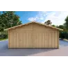Garage in legno doppio 30 m², 40mm, vista frontale
